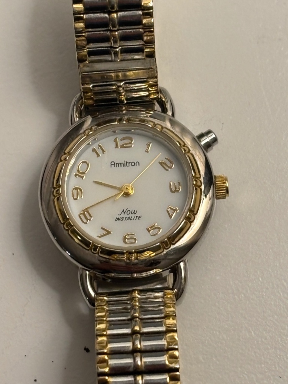 Vintage Armitron Instalite Ladies Watch Gold & Silver Tone Quartz – Not Working